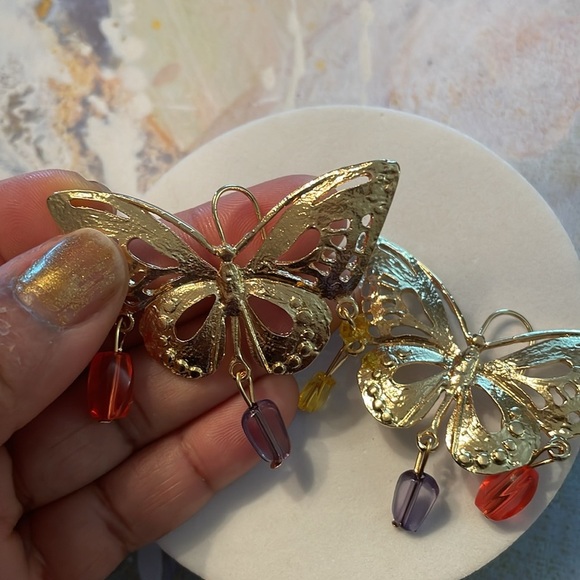 Zara Butterfly Charm Earrings - Picture 9 of 13